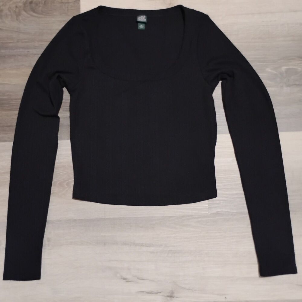 Wild Fable Black Pullover Shirt Women's Size XS Long Sleeve